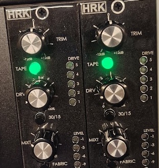 hrk st 552 analog tape emulator - showing dials in different positions