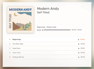 Modern Andy release cover - mastered by Steam Mastering