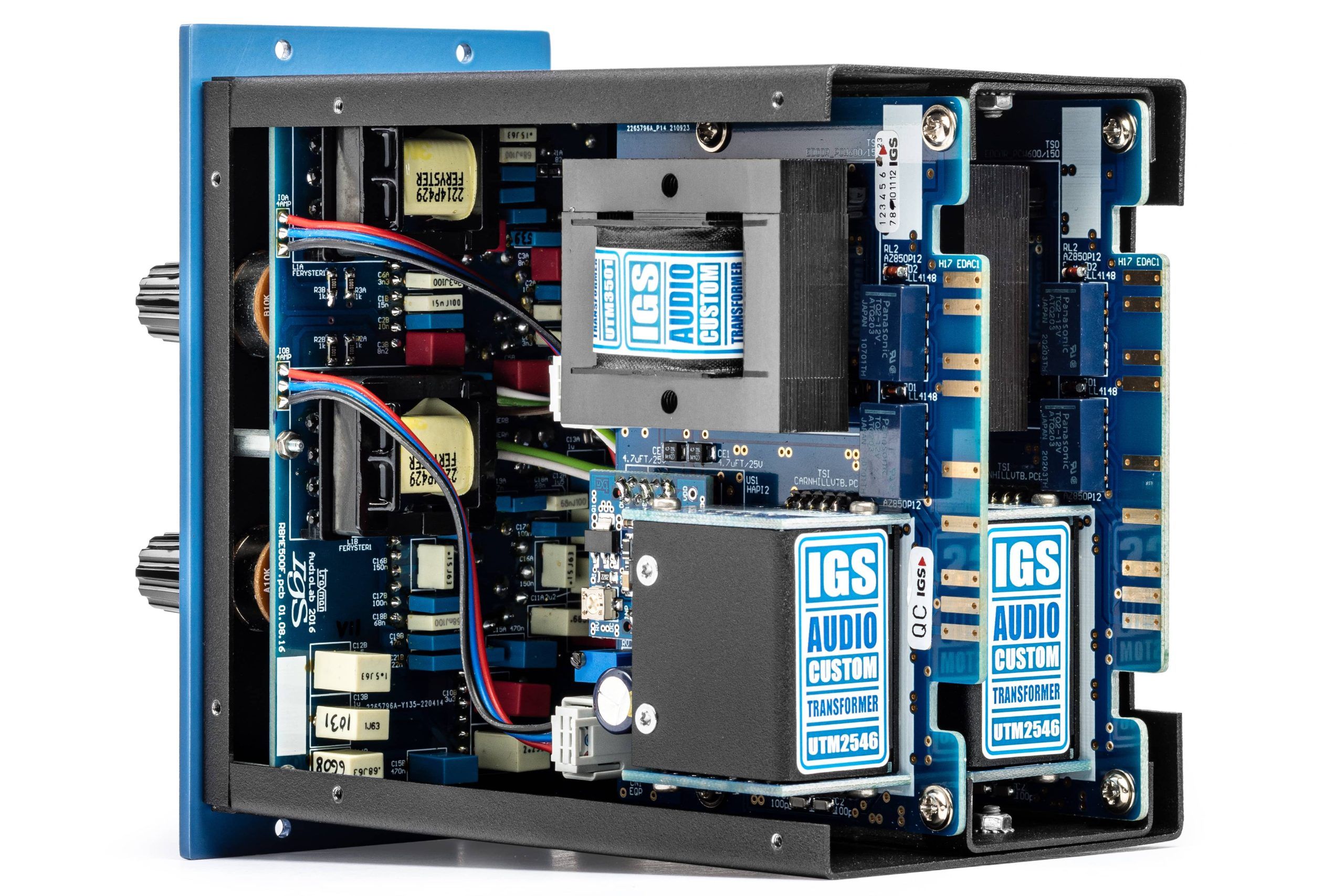 Inside view of Rubber Bands from the IGS Website Stock image from the IGS Website of the IGS Rubber Bands module - showing the internal circuitry and large transformer blocks.